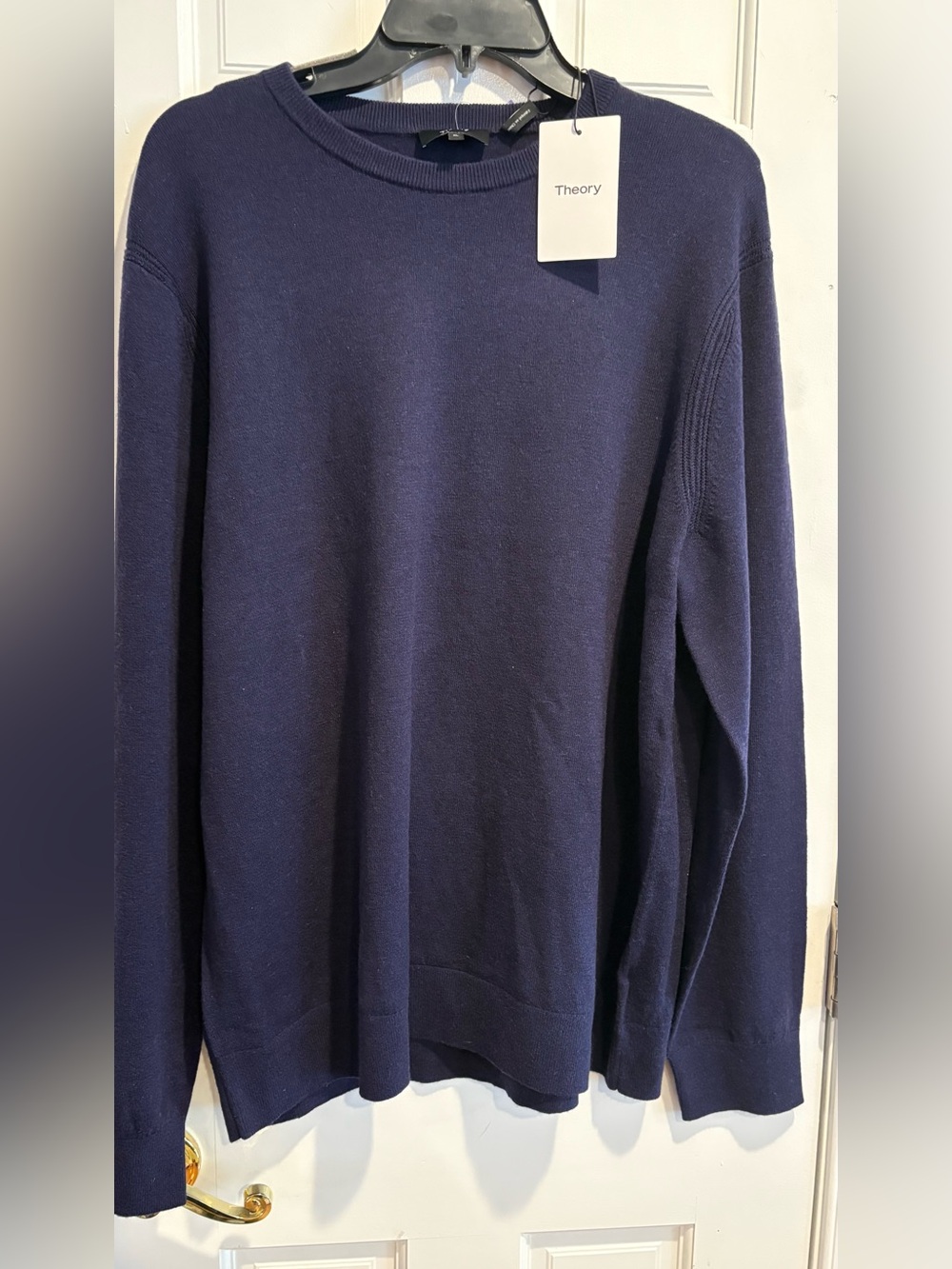 NWT! Men’s Theory Riland P Crewneck Wool-Blend Sweater. Size XL